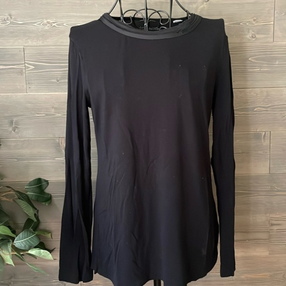 Chicos, long sleeve black top